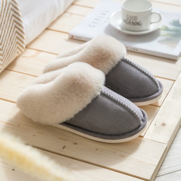 Suede cotton slippers - Image 7