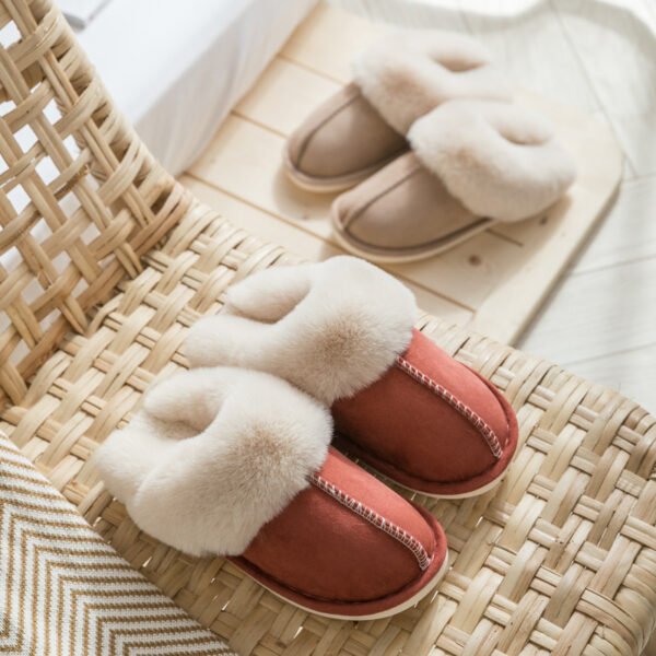 Suede cotton slippers - Image 2