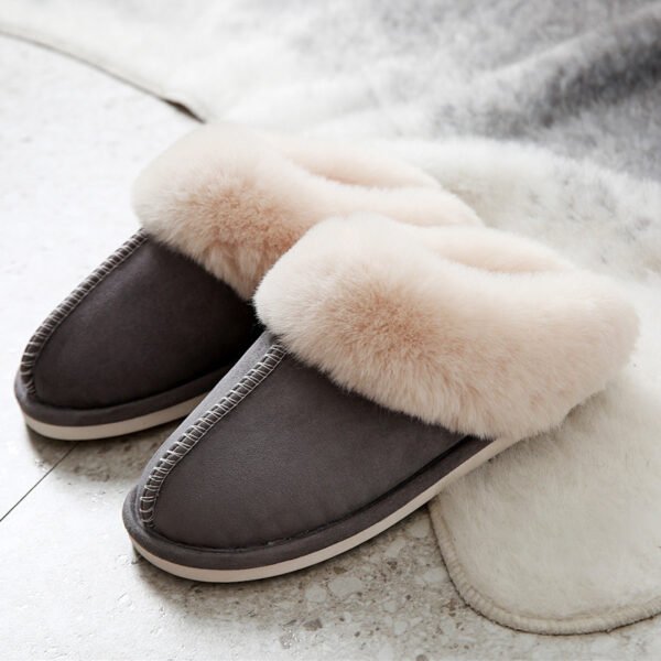 Suede cotton slippers - Image 8