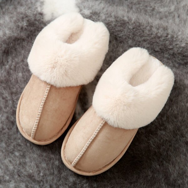 Suede cotton slippers - Image 3