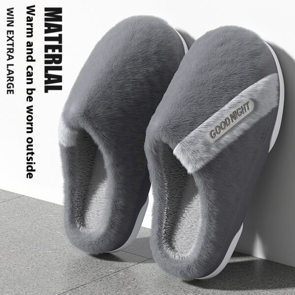 Men's Non-slip Warm Indoor Cotton Slippers Cotton Slippers - Image 7