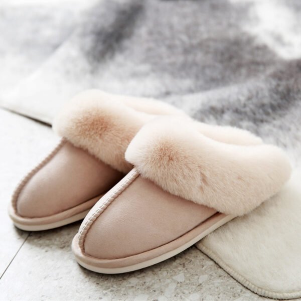 Suede cotton slippers - Image 4