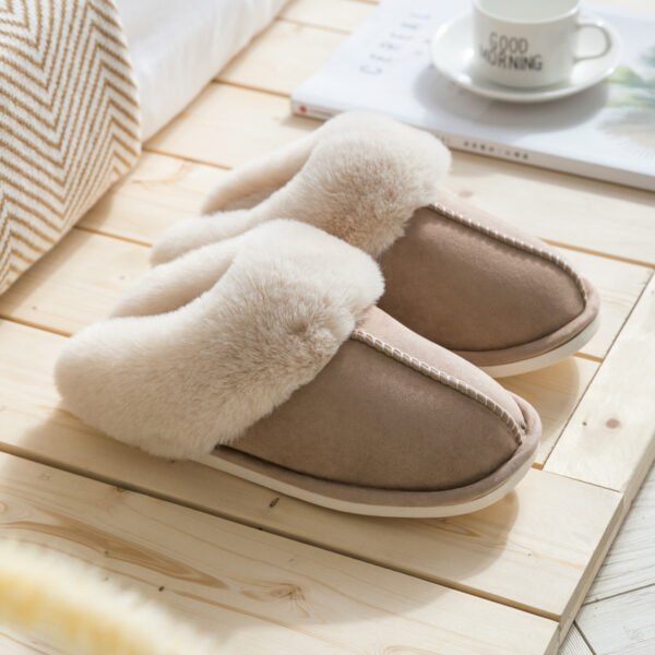 Suede cotton slippers - Image 5