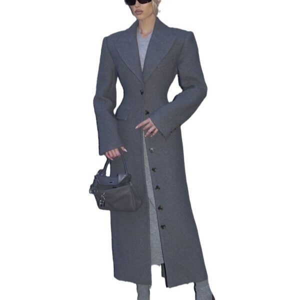 Long Button Coat Jacket European And American Double-breasted Winter Premium Coat - Image 3