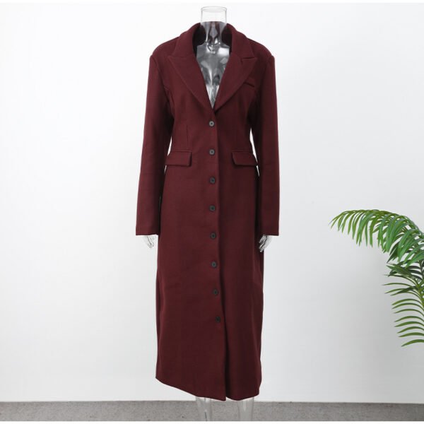 Long Button Coat Jacket European And American Double-breasted Winter Premium Coat - Image 2